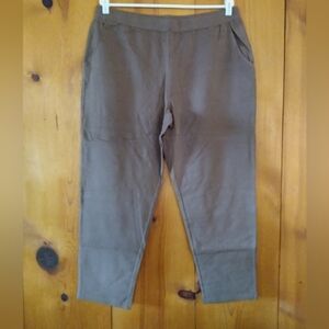NWOT Denim&Co Petite Knit Cropped Stretch Pull-On Pants